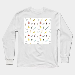 Happy office stationary Long Sleeve T-Shirt